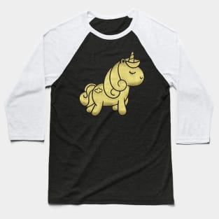 Cute gold Unicorn Baseball T-Shirt